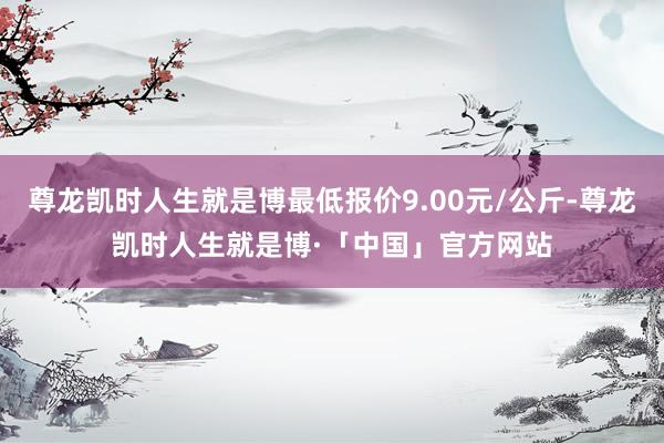 尊龙凯时人生就是博最低报价9.00元/公斤-尊龙凯时人生就是博·「中国」官方网站