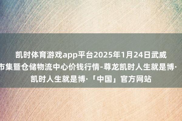 凯时体育游戏app平台2025年1月24日武威昊天农家具走动市集暨仓储物流中心价钱行情-尊龙凯时人生就是博·「中国」官方网站